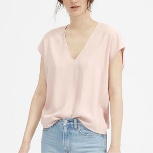Everlane Japanese Goweave light pink shell top size 12